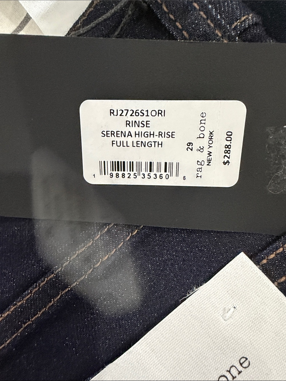New Serena rag & bone Dark Rinse High-Rise Jeans